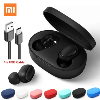 

Instock Xiaomi Redmi Airdots Xiaomi Bluetooth Wireless Stereo earphone Voice control Bluetooth 5.0 Noise reduction Tap Control