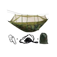 Ультралегкий гамак с москитной сеткой с регулируемыми ремешками и карабинами,, большие чулки, 13 цветов