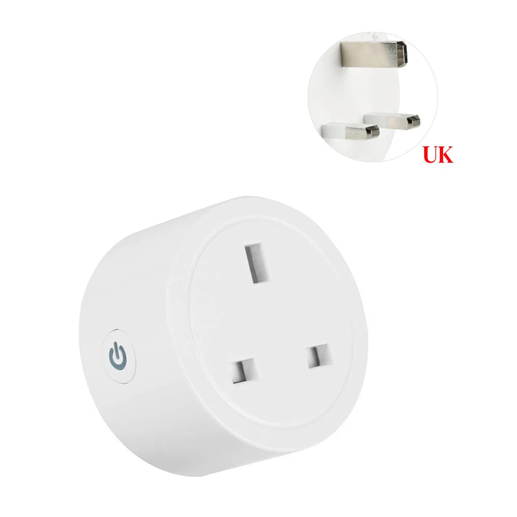 

16A UK Socket WiFi Power Socket Home Smart Voice Energy Monitor Timer Outlet ABS Wireless Remote Control Intelligent Scene Plug