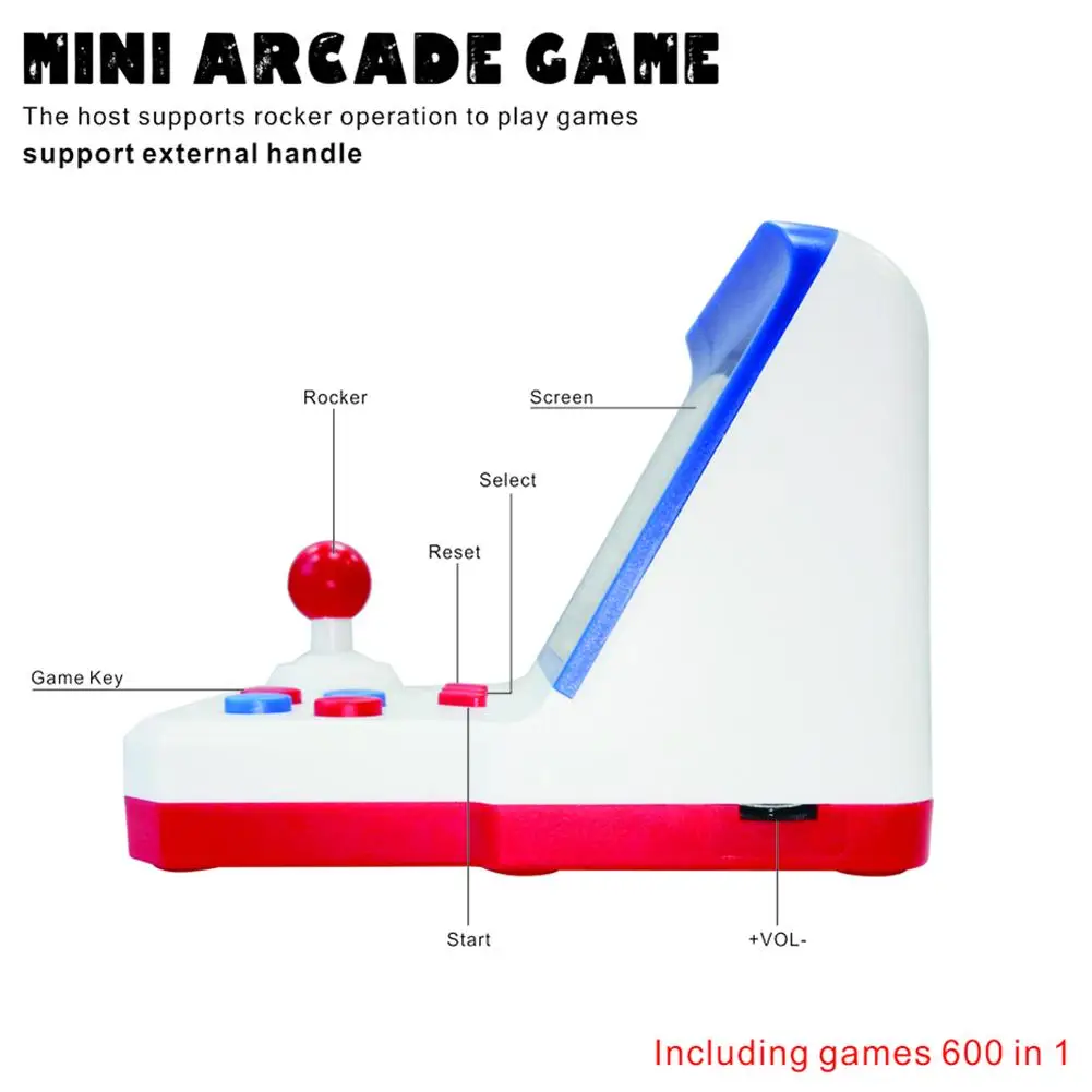 4 3 дюймовая ретро мини аркадная портативная SUP Rocker игровая консоль 8 битная