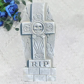 

1PC Halloween Tombstone Props Foam Tombstone Decor Haunted House Gravestone Simulated Ghost Festival Foam Tombstone Decorative S