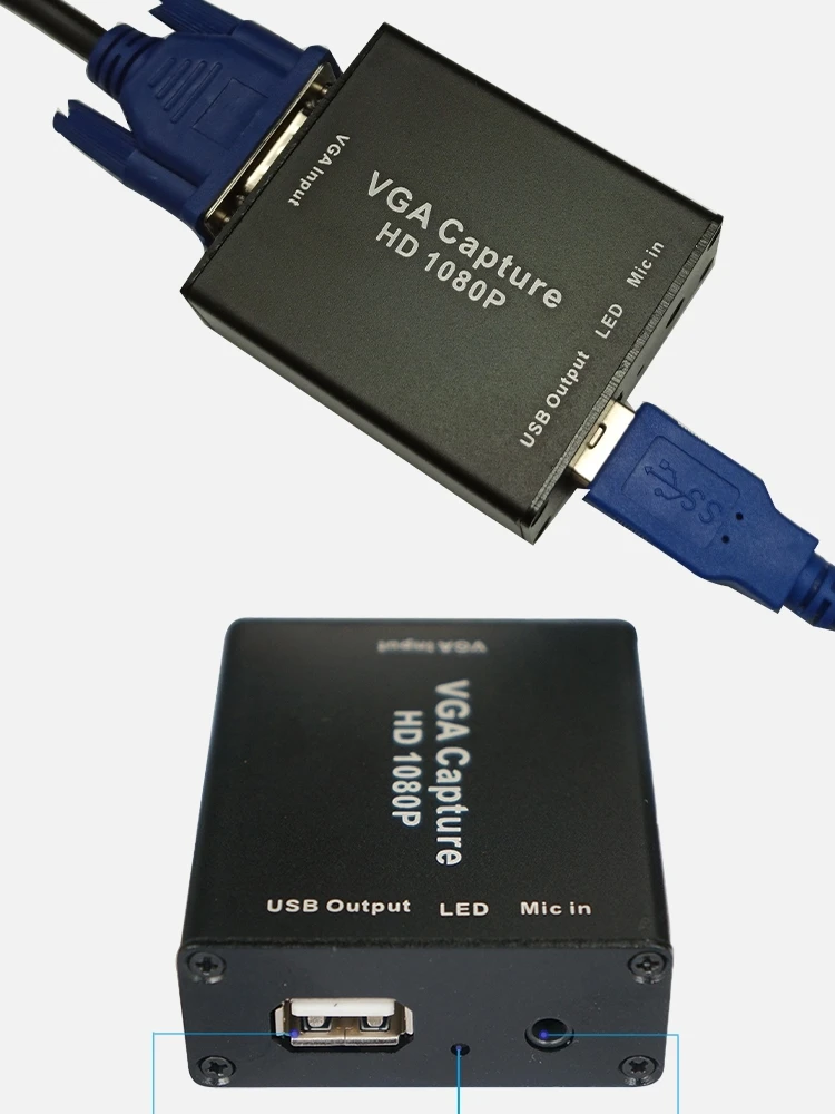 

Карта видеозахвата с сигналом VGA на USB, мониторинг видеозаписи B-, ультразвуковое изображение, трендовая фигурка, 1080P без привода