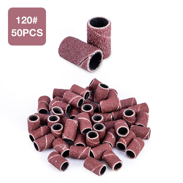 50/100PCS Nail Art Sanding Bands Accessory For Electric Nail Machine Nail Drill Bits Gel Polish Remover Tool