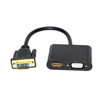 

1080P VGA to HDMI Converter Adapter for Desktop, Laptop, PC, Monitor, Projector, HDTV with o Cable and Vga Cable