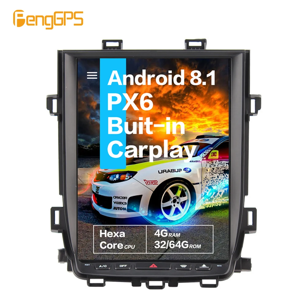 #^Special Price 12.1''Tesla Android 8.1PX6 4+64GB voice control Built-in CARPLAY Car Radio For Toyota Alphard 2007 - 2013 GPS Navigation