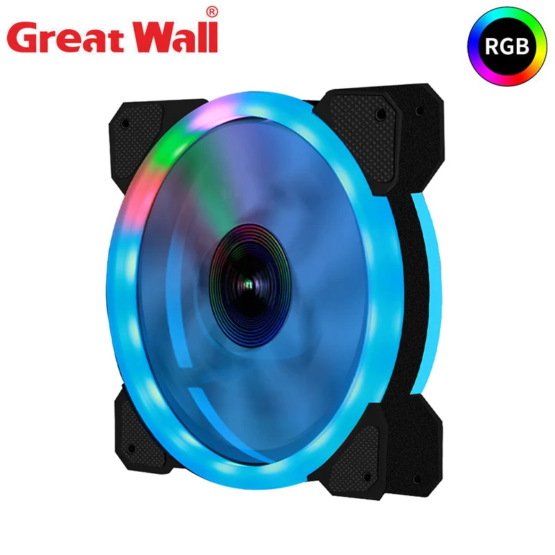 

Great Wall PC Case Fan RGB Adjustable LED 12V With RF Remote Controller Computer Cooler Fan 120mm AURA SYNC PC Cooling Fan