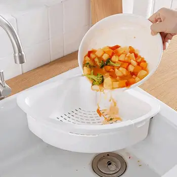 

Triangular Sink Strainer Fruit Vegetable Drainer Basket Suction Cup Sponge Storage Rack Kitchen Utensils Filter Sink Shelf
