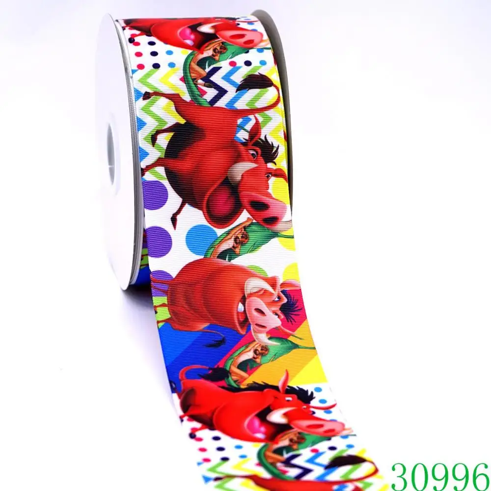 50 ярдов в размер мультфильм ленты напечатанные grosgrain ленты 30996