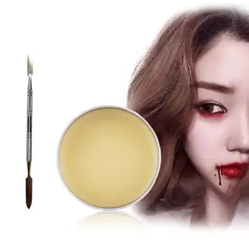 

1PC Makeup Professional Halloween Stage Special Effects Fake Wound Scars Wax with Spatula Tool