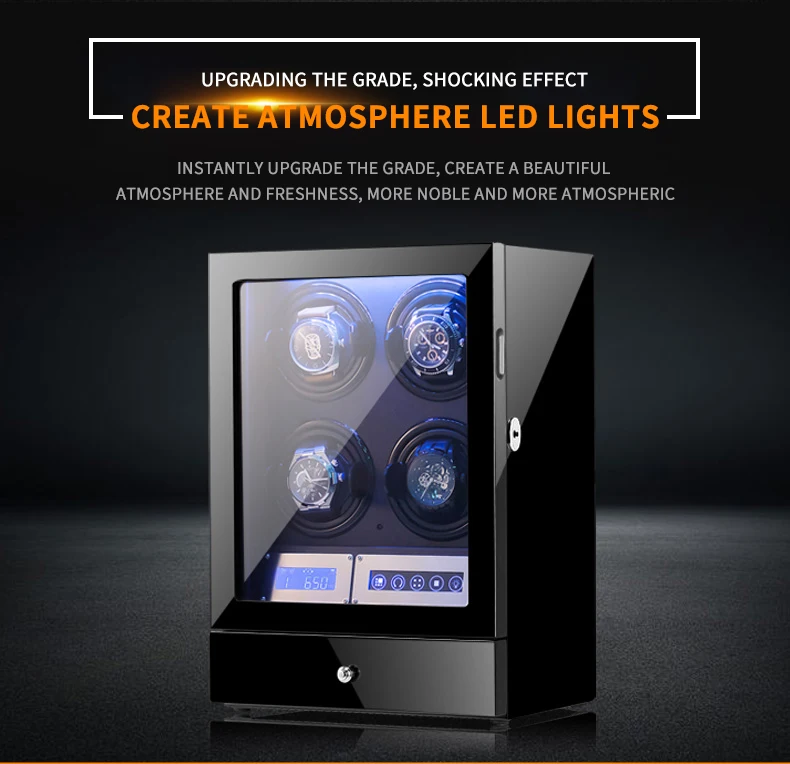 Hccb040d799bb4f579be975d272738d11r Automatic Watch Winder 6 Slot Watches Safe Box Drawer Store Jewelry Quiet Japanese Mabuchi Motor Watch Storage Winding Boxes