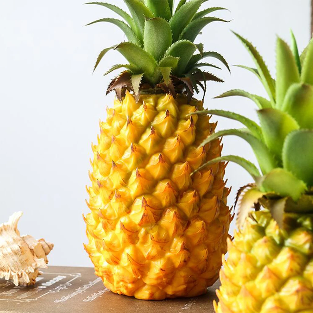 Plastic Fruits Artificial Pineapple  Lifelike Artificial  Pineapple Decor Fruit Home Store Party Display Supplies