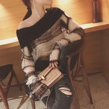 

XUXI Spring And Autumn 2020 New Women Sweater Streetwear Loose Long Sleeve Thin Knitting Pullover FZ0791