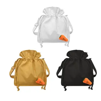 

Women Drawstring Shoulder Bag Satchel Purse Messenger Canvas Crossbody Tote Small Handbag