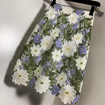 

Spring Summer Skirts Womens Korean Office Sexy Slim Bodycon Pencil Skirt High Waist Elegant Lace Midi Skirt Women