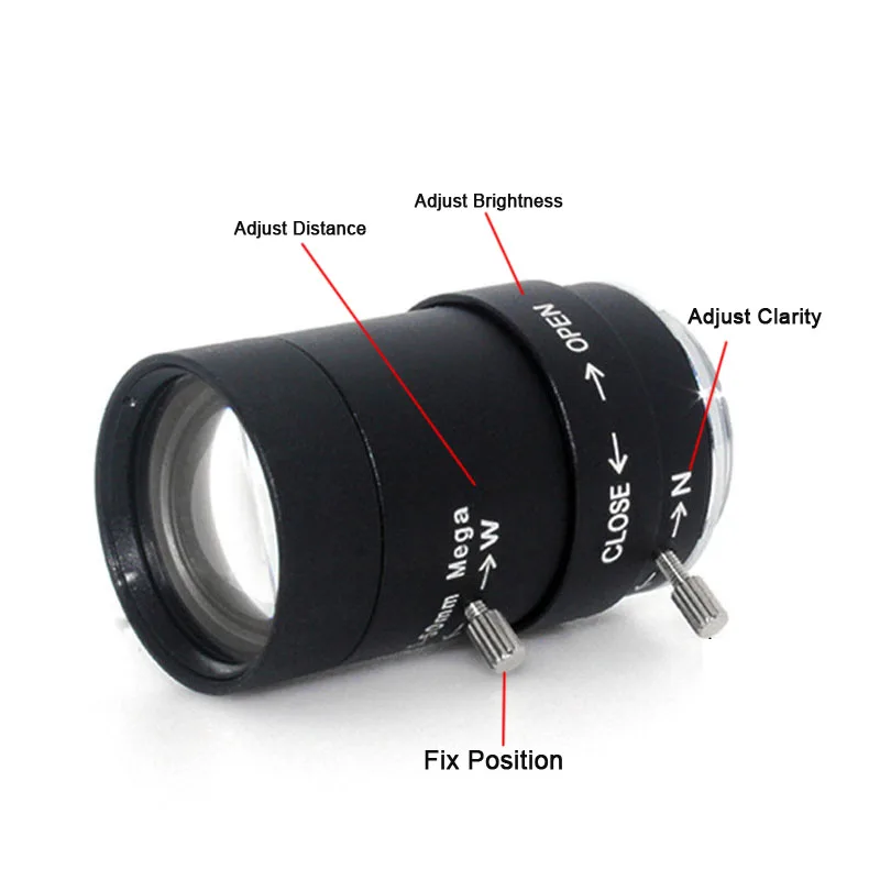 Objectif CCTV 6-60mm, monture CS F1.6, Zoom manuel, mise au point Iris, objectif industriel Varifocal, taille d'image 1/3 pouces pour caméras de sécurité  1420