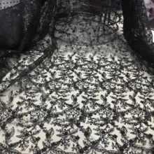 Последние Роскошные 3D ручной вышивкой бисером свадебные Кружевная ткань/ ручной Бисер Мода для Для женщин JJH7 кружево для рукоделия