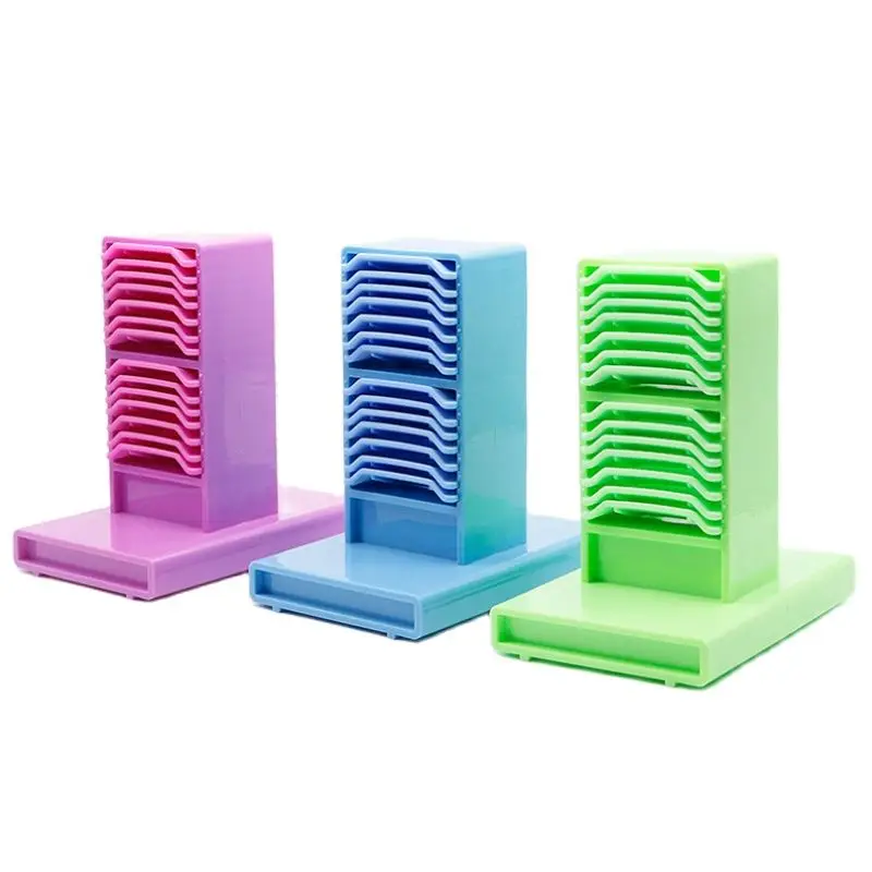 Zahnzahn ablage Halterung Rack platzieren Sie das Regal 14 Stockwerke 4 Farben Kunststoff Dental werkzeuge unter einem Mund abdruck Paletten regal – Detail 9
