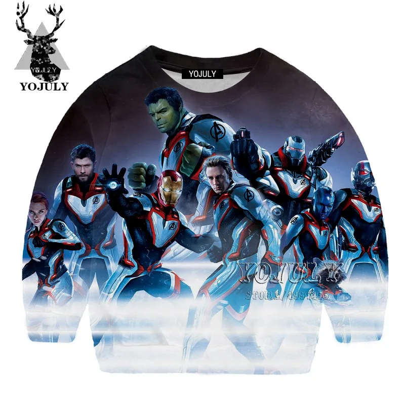 YOJULY The Avengers Harajuku 3D gedruck/Детский свитер модная детская одежда с круглым вырезом для мальчиков и девочек-подростков Kawaii SW116