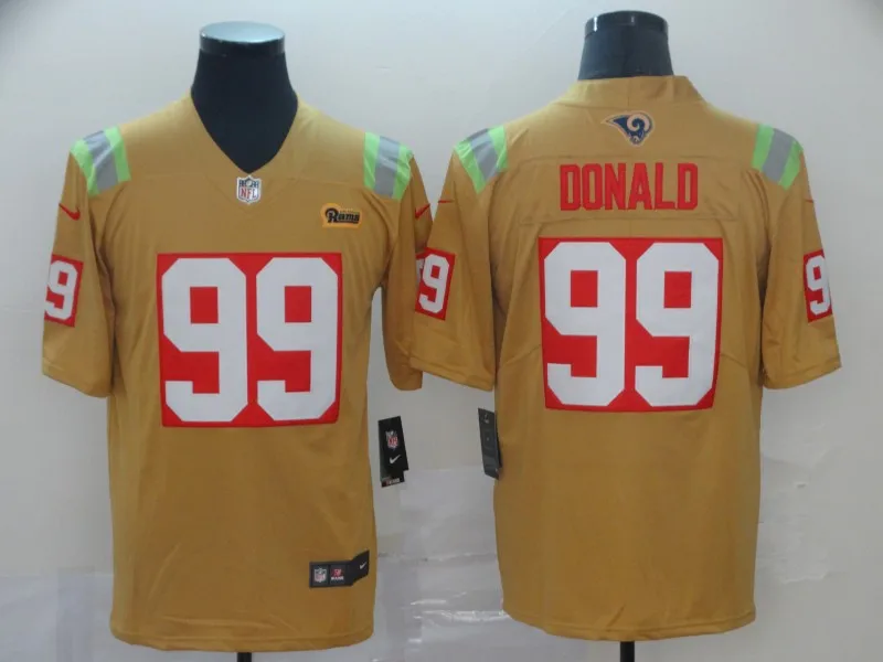COLOR AS PHOTO SHOWN Стилизованный, Los Angel Jared Goff, Eric, Todd garley II, Aaron Donald, Nick Foles rams Elite для мужчин Джерси - Цвет: COLOR AS PHOTO SHOWN