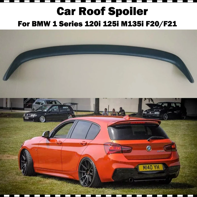 

For BMW F20 Spoiler 2012 - 2018 1 Series 116i 120i 118i M135i Fiber glass for F21 Rear Roof Spoiler AC Style FRP Grey rear wing