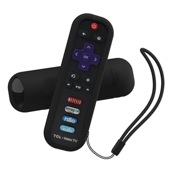 

SIKAI for TCL Roku RC280 Silicone Shockproof Protective Cases Skin-Friendly Anti-Lost with Loop Remote Control Covers