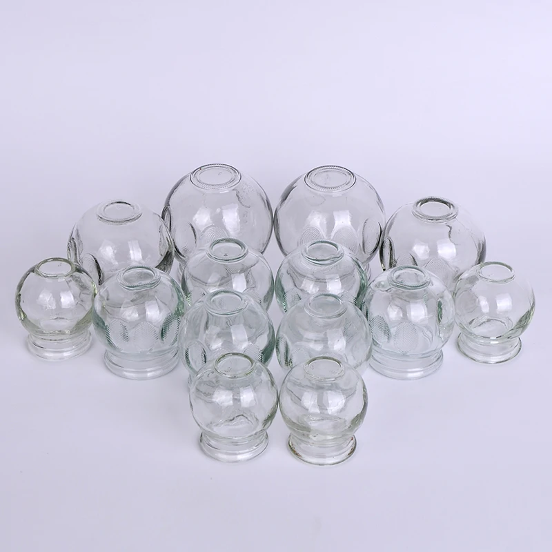 6 Pcs Massage Suction Cups Glass Cupping Therapy Set Cupping Therapy Device Cups Massage Fire Glass