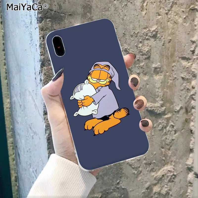 MaiYaCa adorable animal Garfield DIY Luxury phone Case for Apple iphone 11 pro 8 7 66S Plus X XS MAX 5S SE XR Mobile Cover