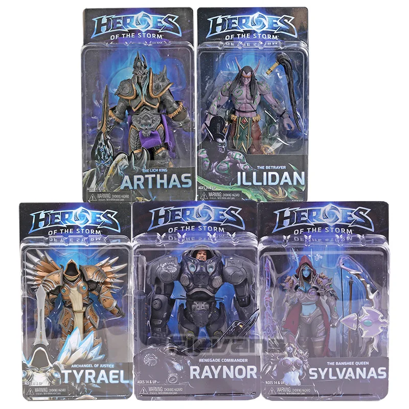 NECA &quotHeroes of The Storm&quot Arthas Raynor Sylvanas Tyrael NOVA Illidan ПВХ фигурка Коллекционная модель