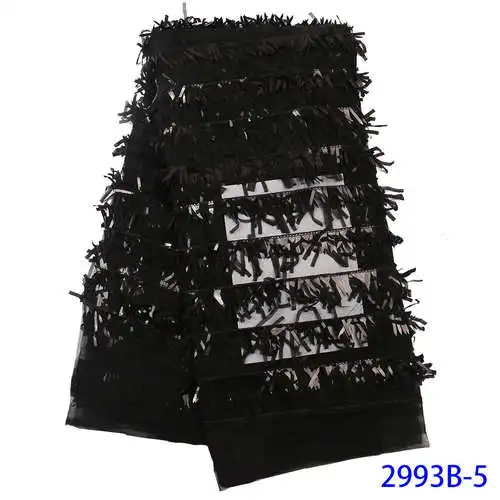 NIAI Sequins Style African Lace Fabric High Quality Lace French Lace Fabric Nigerian Tulle Sewing Evening Dress XY2993B-2 - Цвет: picture 5