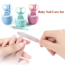4 шт. Детские комплекты для здравоохранения детский набор для ухода за ногтями младенческий Пальчиковый триммер для ногтей Ножницы для ногтей кусачки для ногтей коробка для хранения для путешествий