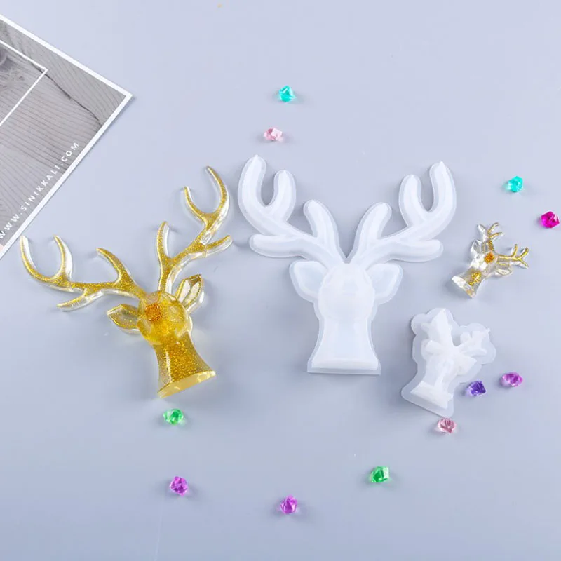 

Resin Decorative Craft DIY Deer head Shape Storage Rack Mold Epoxy Resin Molds For Jewelry