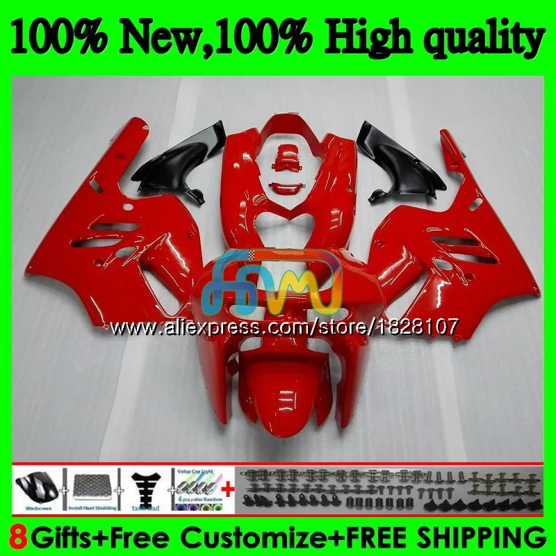 Корпус для KAWASAKI ZX900 900 CC ZX 900 9 R 19BS. 11 9R 900CC глянцевый красный ZX-9R ZX9R 94 95 96 97 1994 1995 1996 1997 обтекатели комплект Лидер продаж