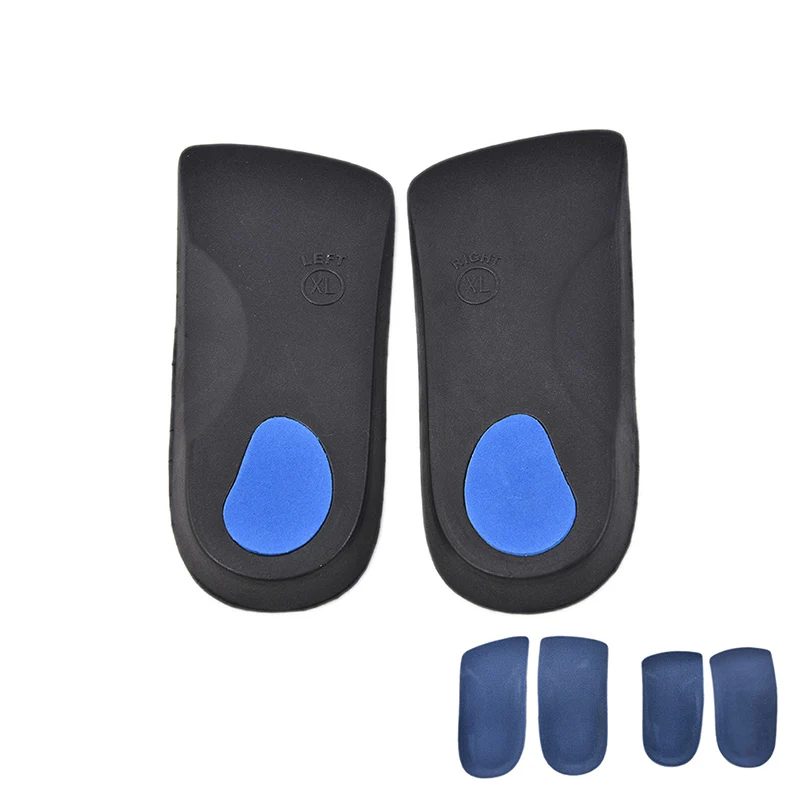 

New 1Pair health orthotics insert shoes Half arch support orthopedic insoles for flat foot correct 3/4 length insole feet care