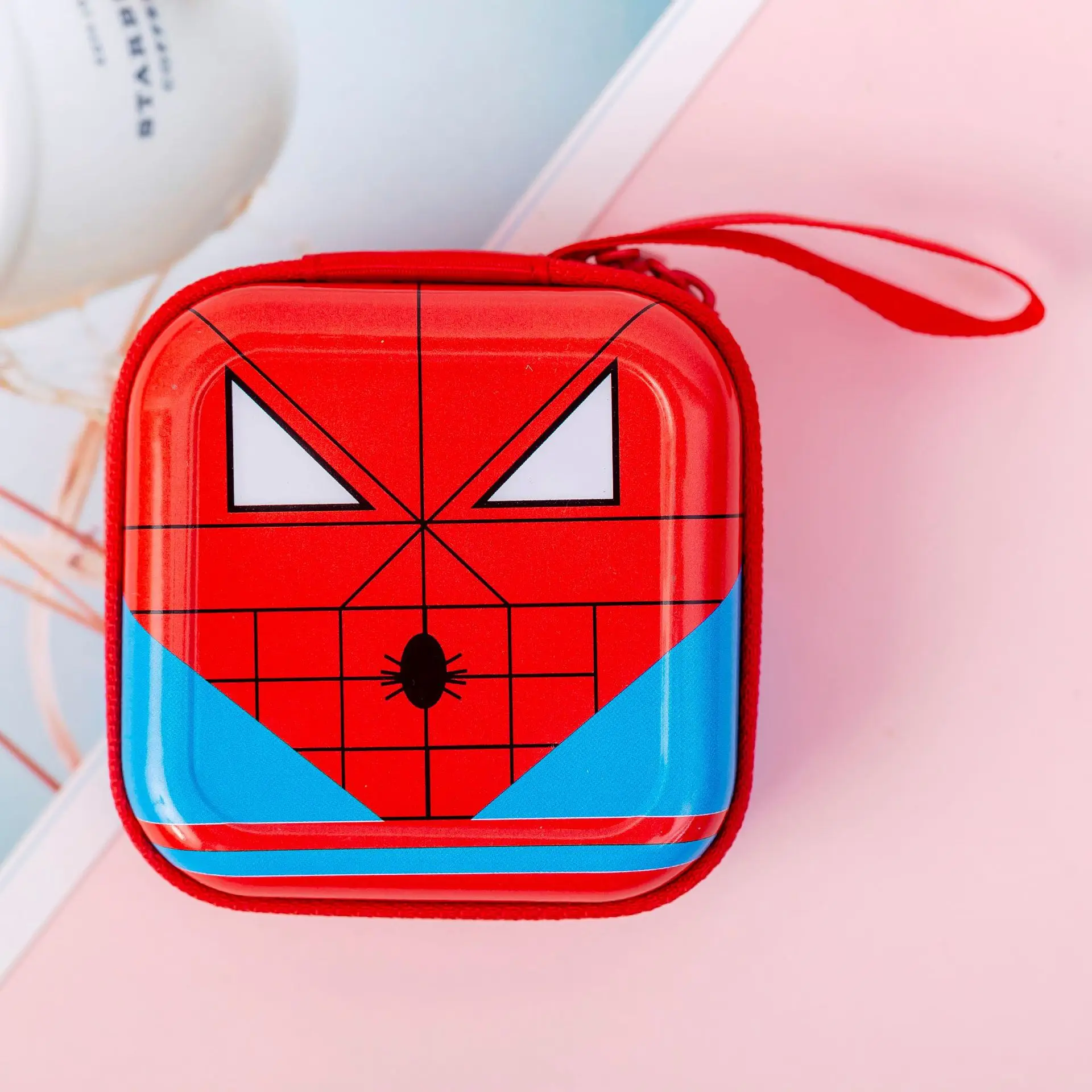 H01 1 шт. супергерой Супермен мультфильм жестяная флокировка мини сумки для хранения сложенный мешок гарнитура ключ портмоне Детская сумка на подарок металл - Цвет: H01