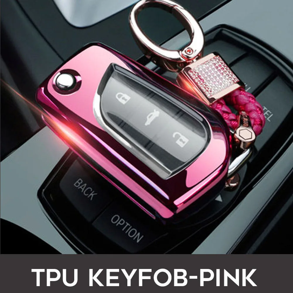 Для Toyota Auris Rav4 Prius Camry Corolla Avensis Verso Yaris Aygo ТПУ ключ чехол Fob чехол-накладка мягкий чехол держатель 2/3 кнопка