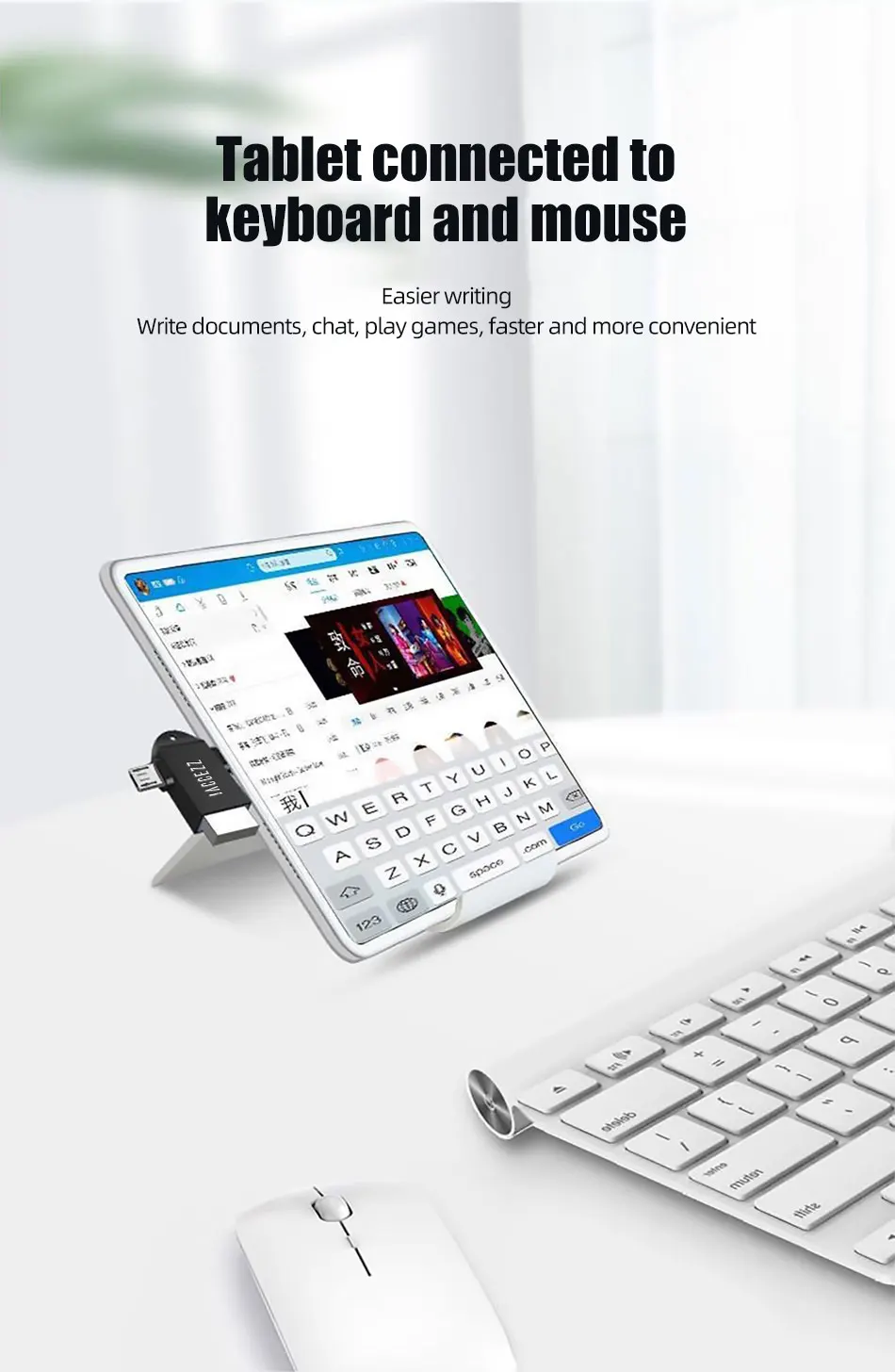 !ACCEZZ 2in1 Type-C OTG Adapter Micro USB To USB 3.0 Female Adapter For Macbook Pro Xiaomi mi 9 Huawei Samsung S9 S10 Connectors (5)