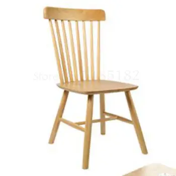

Windsor chair solid wood dining chair Nordic modern minimalist dining room home back chair American coffee restaurant custom