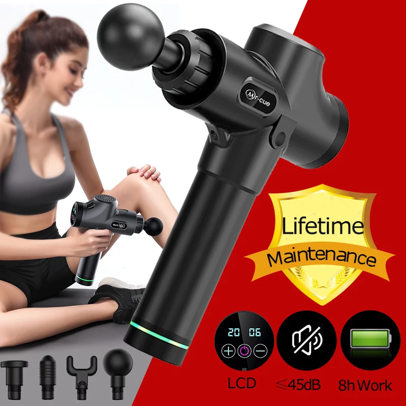 Comprar Pistola de masaje muscular pistola de terapia masajeador de tejido profundo ejercicio alivio del dolor muscular forma del cuerpo recuperación muscular