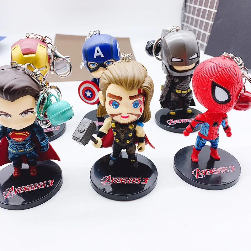 

Toy Keychain Set Home Decorations Cute Model Toys Children Cartoon Keychain Car Ornaments Decorative Keychain