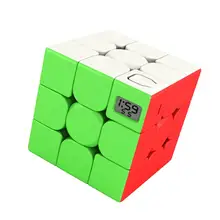 Kuulee 3x3x3 профессиональная Плавная Скорость вращения тренировочный магический куб головоломка игрушка магический куб Полный-яркий патчи