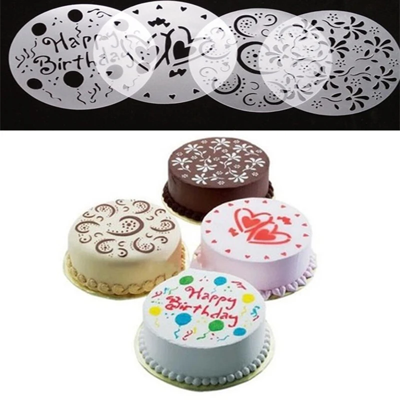 Lot De 2 Pochoirs En Forme De Cœur Pour Gâteaux - Plastique Alimentaire Sans BPA - Pour Pâte à Sucre, Fondant, Chocolat