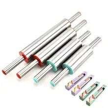 Handle Rolling Pin Non-Stick Stainless Steel Pastry Dough Flour Roller Kitchen Baking Cooking Cake Tools Kitchen Accessories