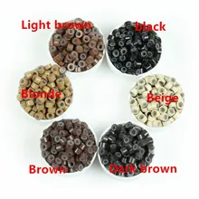 300 шт 500 шт./упак. 5,0 мм высококачественный силикон выложенные микро-локоны кольца Бусины волосы на кольцевом креплении бусины силиконовые выложенные бусины