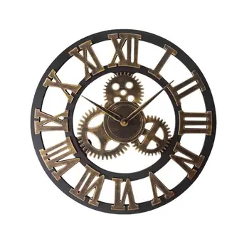 

1Pc 45cm/34cm Industrial Gear Wall Clock Decorative Wall Clock Industrial Style Wall Clock Without Battery