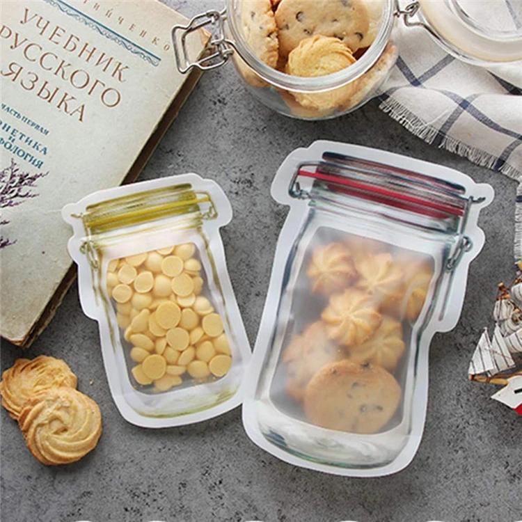 Dodostyle многоразовые бутылки Mason Jar Ziplock Сумки для орехов, конфет, печенья сумка для хранения свежих продуктов сумка для хранения закусок герметичный Органайзер