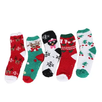 

New Winter Lady Women Socks Christmas Sweet Lovely Medium Tube Stockings 40JF