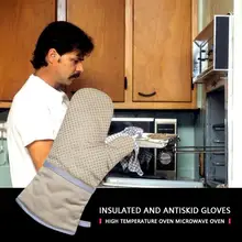 1 пара термостойкие перчатки для духовки Силиконовые Нескользящие кухонные перчатки для приготовления пищи Кухонные инструменты для дома