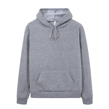 

Women's Cotton Long Sleeve Round Neck Hooded Sweatshirt 2019 gray