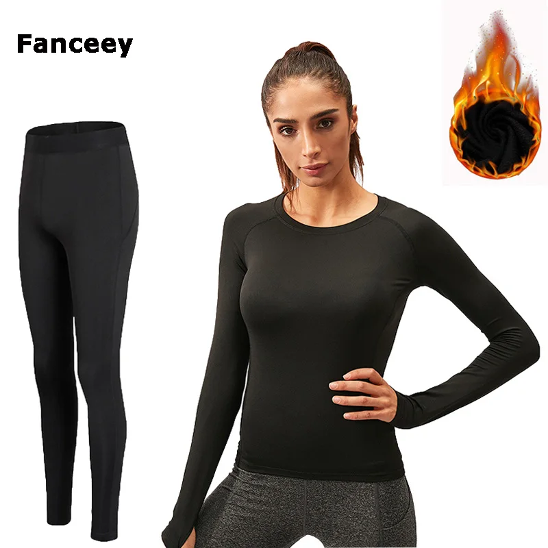 O Neck Shirt Base Women Thermal Underwear Long Johns for Women Thermal Clothing Second Skin Winter Female Suit thermal underwear sets