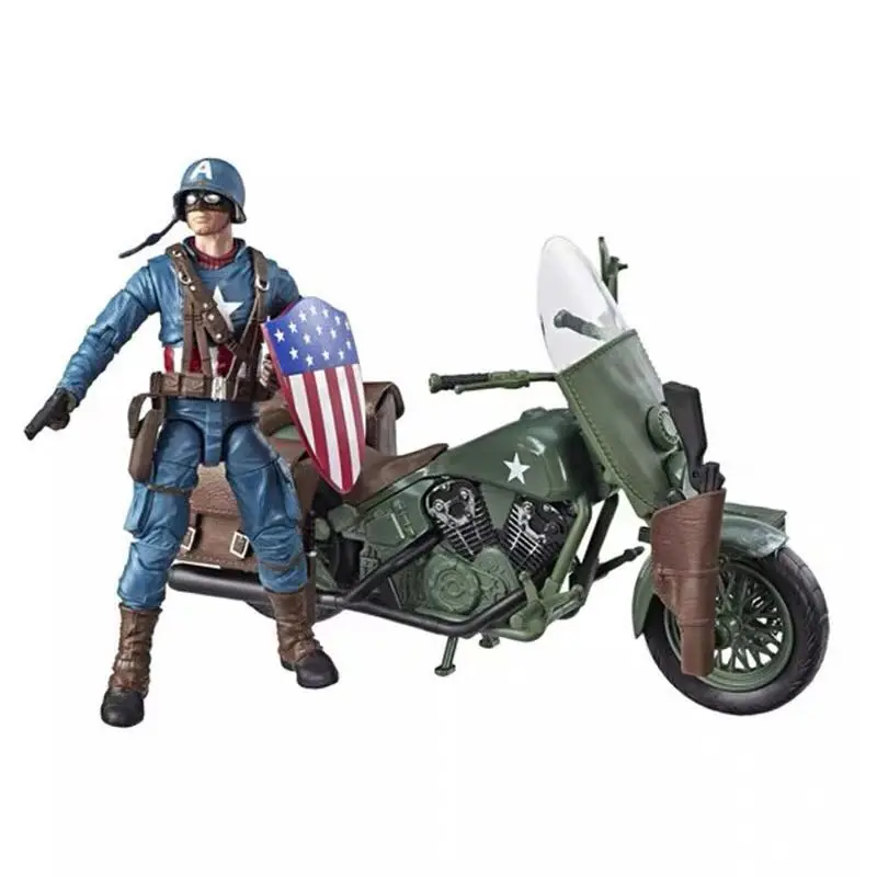 Marvel Legends 80 лет WW 2 Капитан Америка и мотоцикл фигурка игрушка Brinquedos Фигурки Коллекция Модель подарок